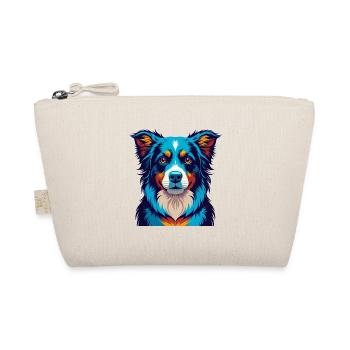 Australian Shepherd Dog Colorful Kawaii Cartoon - Organic Pouch - nature - Front