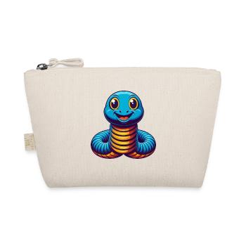 Earthworm Colorful Kawaii Cartoon Character Pet - Organic Pouch - nature - Front