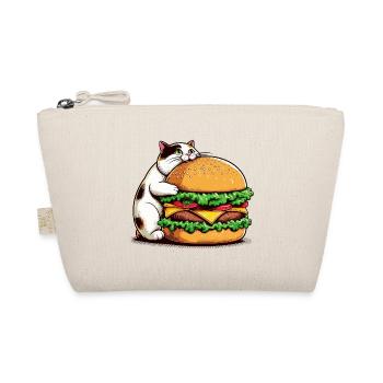 Chat gourmand et hamburger - Trousse biologique - nature - Devant