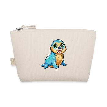 Seal Cute Cartoon Character Kawaii Clipart - Organic Pouch - nature - Front