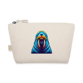 Walrus Colorful Kawaii Cartoon Character Clipart - Organic Pouch - nature - Front