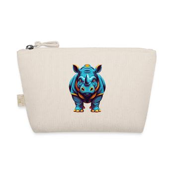 rhinocéros coloré kawaii personnage de dessin animé clipart - Trousse biologique - nature - Devant
