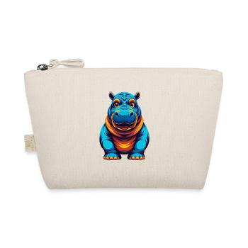 Hippo Colorful Kawaii Cartoon Character Clipart - Organic Pouch - nature - Front