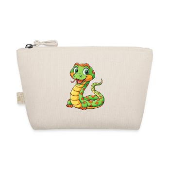 Snake Cute Cartoon Character Kawaii Clipart - Organic Pouch - nature - Front