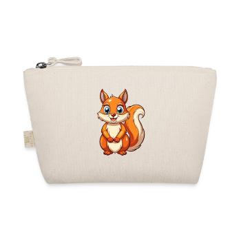 Squirrel Cute Cartoon Character Kawaii Clipart - Organic Pouch - nature - Front