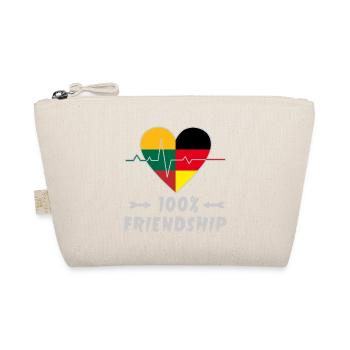 Litauen und Deutschland 100% Freundschaft - Bio-Täschchen - Natur - Vorne