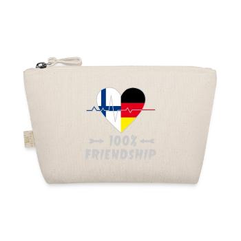 Finnland und Deutschland 100% Freundschaft - Bio-Täschchen - Natur - Vorne