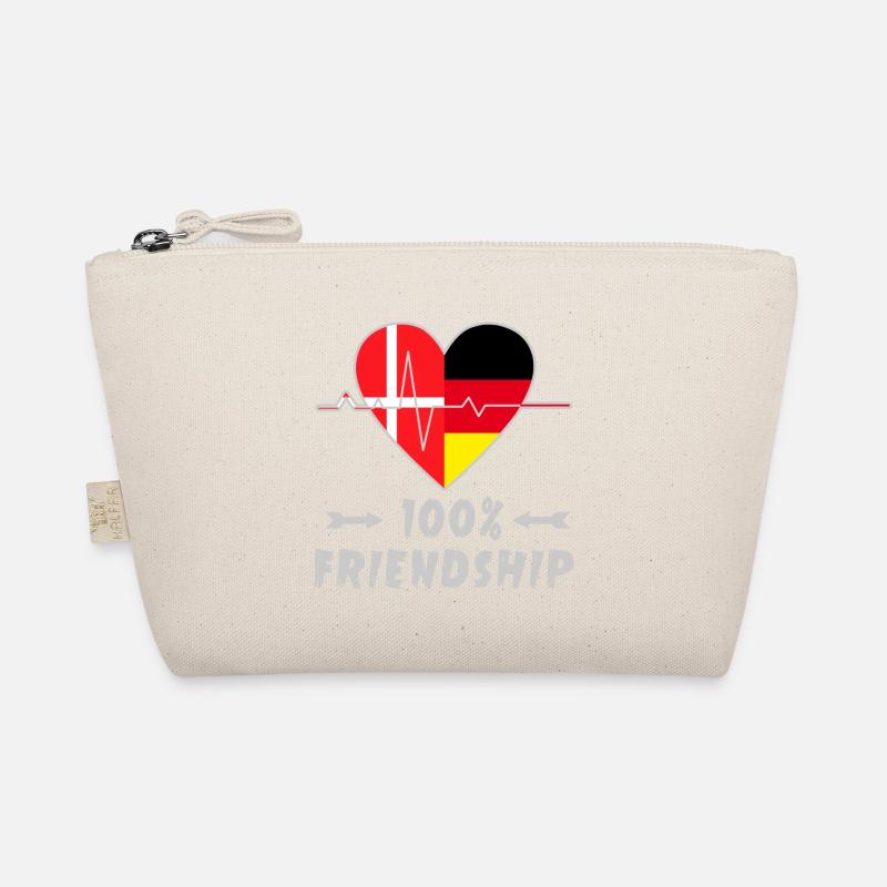 Dänemark und Deutschland 100% Freundschaft - Bio-Täschchen - Natur