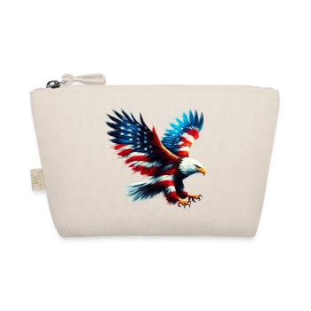 Adler Flagge USA USA Amerikanisch - Bio-Täschchen - Natur - Vorne