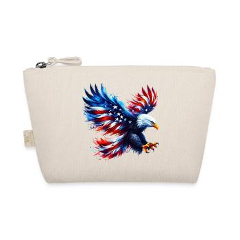 Adler Flagge USA USA Amerikanisch - Bio-Täschchen - Natur - Vorne