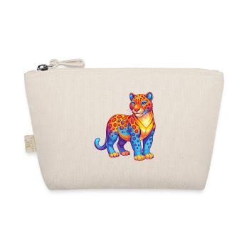 Amur Leopard Colorful Kawaii Cartoon Character - Organic Pouch - nature - Front