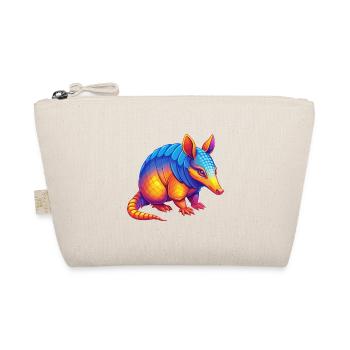 Armadillo Colorful Kawaii Cartoon Character Animal - Organic Pouch - nature - Front