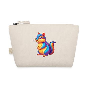 Chipmunk Colorful Kawaii Cartoon Character Clipart - Organic Pouch - nature - Front