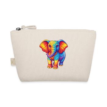 éléphant coloré kawaii personnage de dessin animé clipart - Trousse biologique - nature - Devant