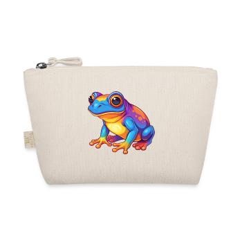 Frog Colorful Kawaii Cartoon Character Clipart - Organic Pouch - nature - Front