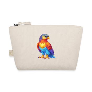 Falcon Colorful Kawaii Cartoon Character Clipart - Organic Pouch - nature - Front