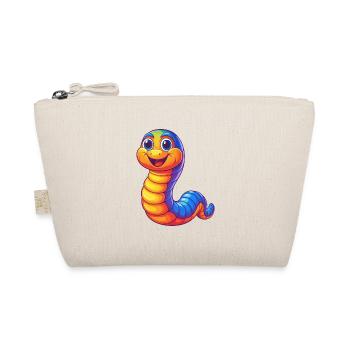 Earthworm Colorful Kawaii Cartoon Character Animal - Organic Pouch - nature - Front