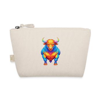 Bull Colorful Kawaii Cartoon Character Clipart - Organic Pouch - nature - Front