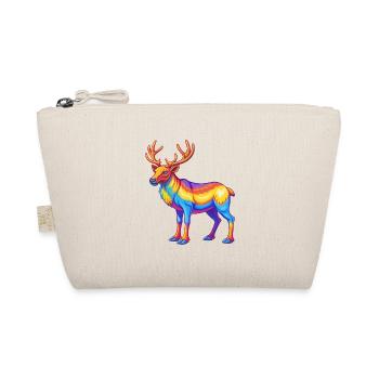 Caribou Colorful Kawaii Cartoon Character Clipart - Organic Pouch - nature - Front