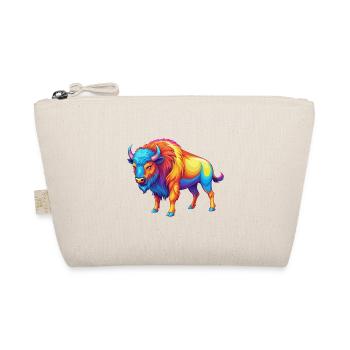 Bison Colorful Kawaii Cartoon Character Clipart - Organic Pouch - nature - Front