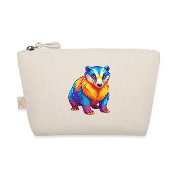 blaireau coloré kawaii dessin animé personnage clipart - Trousse biologique - nature - Devant