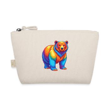 Bear Colorful Kawaii Cartoon Character Clipart - Organic Pouch - nature - Front
