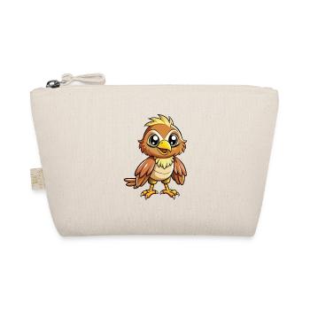 Hawk Cute Cartoon Character Kawaii Clipart - Organic Pouch - nature - Front