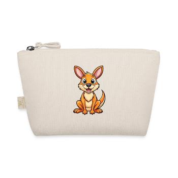 Kangaroo Cute Cartoon Character Kawaii Clipart - Organic Pouch - nature - Front