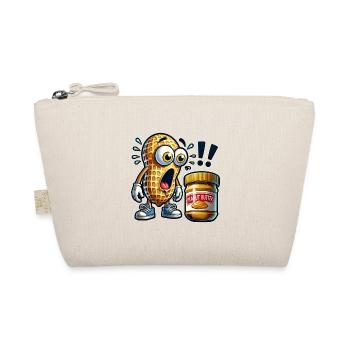 Funny peanut design - Organic Pouch - nature - Front