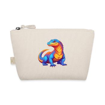 Komodo Dragon Colorful Kawaii Cartoon Character - Organic Pouch - nature - Front