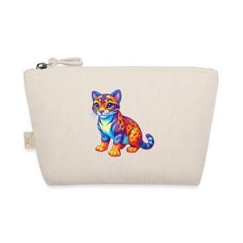 Ocelot Colorful Kawaii Cartoon Character Clipart - Organic Pouch - nature - Front