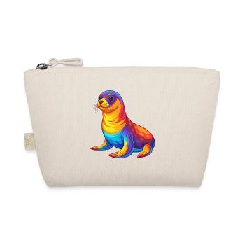 Seal Colorful Kawaii Cartoon Character Clipart - Organic Pouch - nature - Front