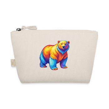Polar Bear Colorful Kawaii Cartoon Character - Organic Pouch - nature - Front