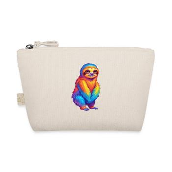 Sloth Colorful Kawaii Cartoon Character Clipart - Organic Pouch - nature - Front