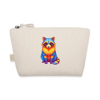 Raccoon Colorful Kawaii Cartoon Character Clipart - Organic Pouch - nature - Front