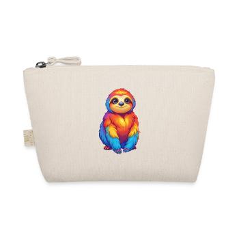 Sloth Colorful Kawaii Cartoon Character Clipart - Organic Pouch - nature - Front