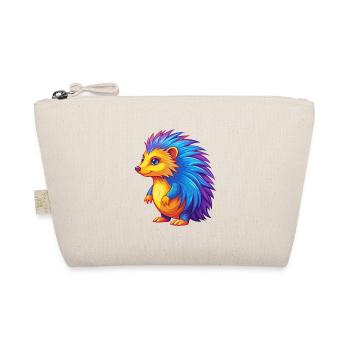Porcupine Colorful Kawaii Cartoon Character Animal - Organic Pouch - nature - Front