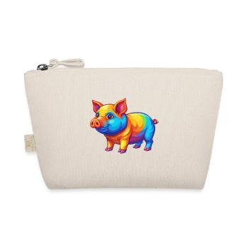 cochon coloré kawaii personnage de dessin animé clipart - Trousse biologique - nature - Devant