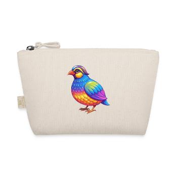 Partridge Colorful Kawaii Cartoon Character Animal - Organic Pouch - nature - Front