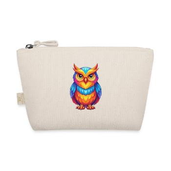Owl Colorful Kawaii Cartoon Character Clipart - Organic Pouch - nature - Front