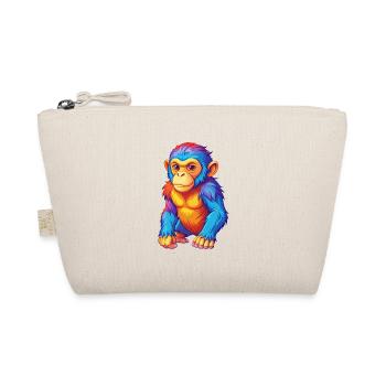 Monkey Colorful Kawaii Cartoon Character Clipart - Organic Pouch - nature - Front