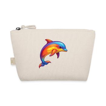 Gewöhnlicher Delfin Buntes Kawaii Cartoon Meerestier - Bio-Täschchen - Natur - Vorne