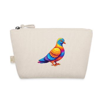 Dove Colorful Kawaii Cartoon Character Bird - Organic Pouch - nature - Front