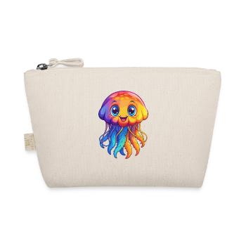 Sea Nettle Colorful Kawaii Cartoon Sea Animal - Organic Pouch - nature - Front