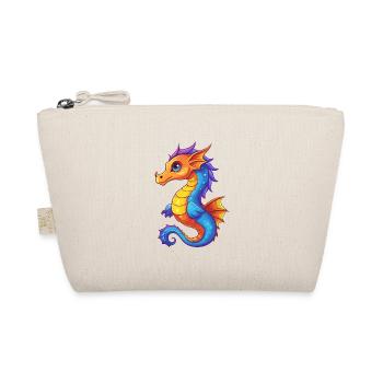 Sea Dragon Colorful Kawaii Cartoon Sea Animal - Organic Pouch - nature - Front