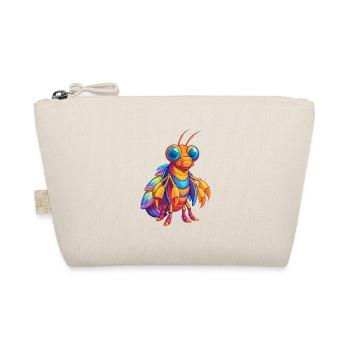 Peacock Mantis Shrimp Colorful Kawaii Cartoon - Organic Pouch - nature - Front