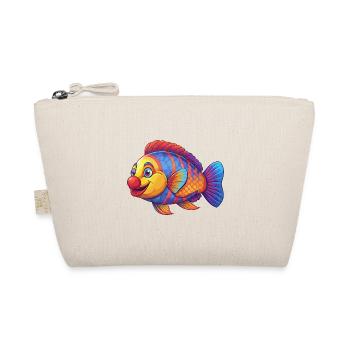 Clown Lippfisch Buntes Kawaii Cartoon Meerestier - Bio-Täschchen - Natur - Vorne