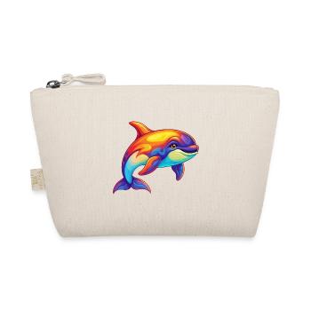 Orca Colorful Kawaii Cartoon Sea Animal - Organic Pouch - nature - Front