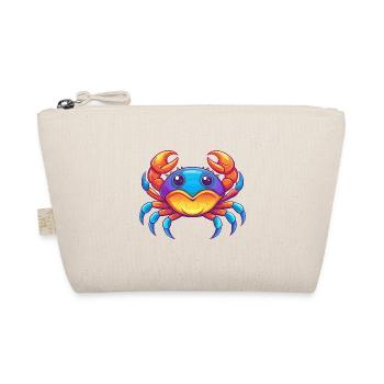 Crab Colorful Kawaii Cartoon Sea Animal - Organic Pouch - nature - Front