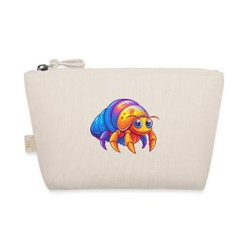 Hermit Crab Colorful Kawaii Cartoon Sea Animal - Organic Pouch - nature - Front